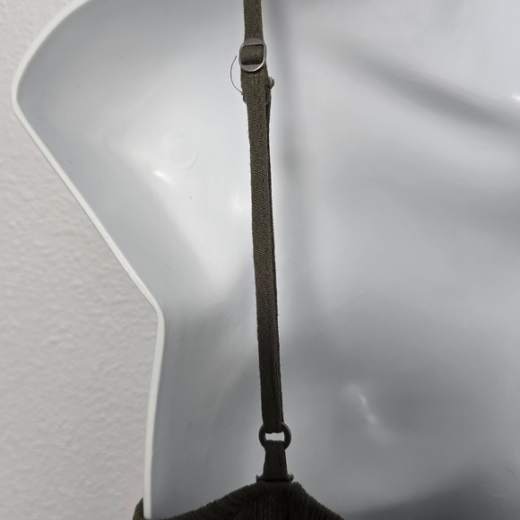 American Eagle Olive Green Embroidered Boho Cami Tank Top - Picture 4 of 9